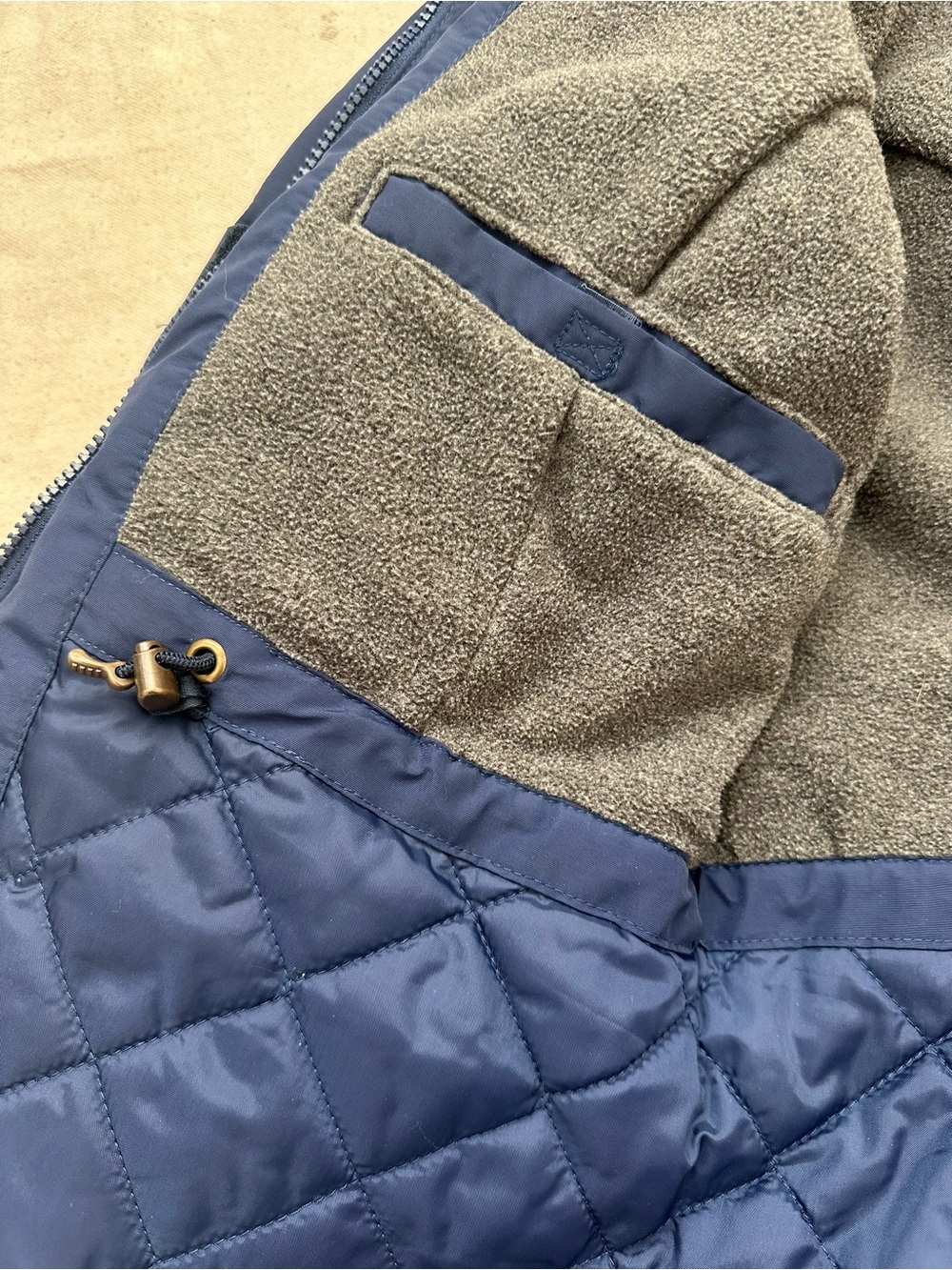 Lands' End Blue Squall Jacket Hooded Thermacheck Fleece Lined Parka XS 2-4 - Picture 11 of 15